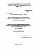 Организационно-экономические основы формирования и развития туристского рынка в современных условиях - тема диссертации по экономике, скачайте бесплатно в экономической библиотеке