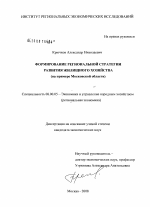 Формирование региональной стратегии развития жилищного хозяйства - тема диссертации по экономике, скачайте бесплатно в экономической библиотеке