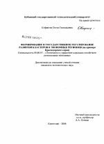 Формирование и государственное регулирование развития кластеров в экономике регионов - тема диссертации по экономике, скачайте бесплатно в экономической библиотеке