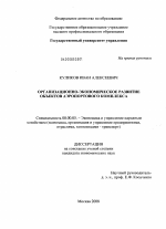 Организационно-экономическое развитие объектов аэропортового комплекса - тема диссертации по экономике, скачайте бесплатно в экономической библиотеке