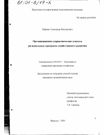 Организационно-управленческие аспекты региональных программ хозяйственного развития - тема диссертации по экономике, скачайте бесплатно в экономической библиотеке