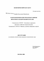Макроэкономические проблемы развития ипотечного кредитования в России - тема диссертации по экономике, скачайте бесплатно в экономической библиотеке