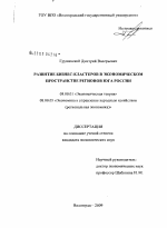 Развитие бизнес-кластеров в экономическом пространстве регионов Юга России - тема диссертации по экономике, скачайте бесплатно в экономической библиотеке