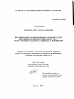 Формирование организационно-экономических механизмов развития социальных услуг общественного сектора на региональном уровне - тема диссертации по экономике, скачайте бесплатно в экономической библиотеке