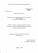 Управление стратегическим развитием промышленного центра областного уровня - тема диссертации по экономике, скачайте бесплатно в экономической библиотеке