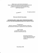 Формирование социально ориентированной структуры предложения жилья в крупном городе - тема диссертации по экономике, скачайте бесплатно в экономической библиотеке