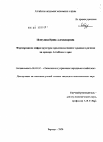 Формирование инфраструктуры продовольственного рынка в регионе на примере Алтайского края - тема диссертации по экономике, скачайте бесплатно в экономической библиотеке