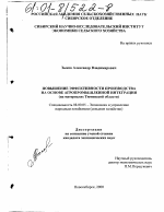 Повышение эффективности производства на основе агропромышленной интеграции - тема диссертации по экономике, скачайте бесплатно в экономической библиотеке