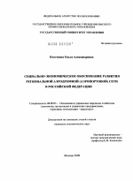 Социально-экономическое обоснование развития региональной аэродромной (аэропортовой) сети в Российской Федерации - тема диссертации по экономике, скачайте бесплатно в экономической библиотеке