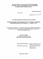 Формирование эффективного управления развитием предприятий малого бизнеса сферы услуг - тема диссертации по экономике, скачайте бесплатно в экономической библиотеке