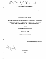 Формирование приоритетной региональной политики поддержки малого предпринимательства в отраслях нематериальной сферы эксклавного региона - тема диссертации по экономике, скачайте бесплатно в экономической библиотеке