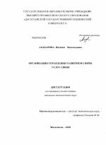 Организация управления развитием сферы услуг связи - тема диссертации по экономике, скачайте бесплатно в экономической библиотеке