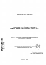 Управление устойчивым развитием регионального хозяйственного комплекса - тема диссертации по экономике, скачайте бесплатно в экономической библиотеке