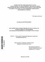 Методические основы оценки результативности корпоративного управления крупными предпринимательскими структурами - тема диссертации по экономике, скачайте бесплатно в экономической библиотеке