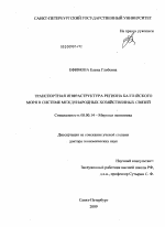 Транспортная инфраструктура региона Балтийского моря в системе международных хозяйственных связей - тема диссертации по экономике, скачайте бесплатно в экономической библиотеке