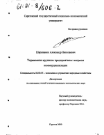 Управление крупным предприятием - тема диссертации по экономике, скачайте бесплатно в экономической библиотеке