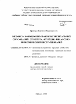 Механизм функционирования муниципальных образований: структура, функции, финансово-экономический инструментарий - тема диссертации по экономике, скачайте бесплатно в экономической библиотеке