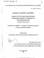 Инфраструктурное обеспечение функциональной устойчивости промышленности - тема диссертации по экономике, скачайте бесплатно в экономической библиотеке