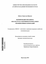 Формирование механизма оплаты труда работников региональных промышленных корпораций - тема диссертации по экономике, скачайте бесплатно в экономической библиотеке