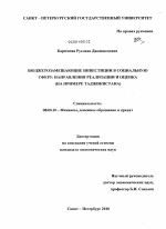 Бюджетозамещающие инвестиции в социальную сферу: направления реализации и оценка - тема диссертации по экономике, скачайте бесплатно в экономической библиотеке