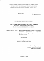 Управление эффективностью деятельности промышленного предприятия по этапам его жизненного цикла - тема диссертации по экономике, скачайте бесплатно в экономической библиотеке