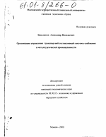 Организация управления транспортной составляющей системы снабжения в металлургической промышленности - тема диссертации по экономике, скачайте бесплатно в экономической библиотеке
