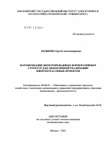 Формирование интегрированных корпоративных структур для эффективной реализации многоотраслевых проектов - тема диссертации по экономике, скачайте бесплатно в экономической библиотеке