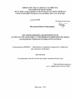 Организационно-экономические аспекты управления устойчивым развитием региона - тема диссертации по экономике, скачайте бесплатно в экономической библиотеке
