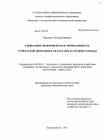 Социально-экономическая эффективность туристской деятельности в малых и средних городах - тема диссертации по экономике, скачайте бесплатно в экономической библиотеке