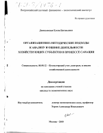 Организационно-методические подходы к анализу и оценке деятельности хозяйствующих субъектов в процессе санации - тема диссертации по экономике, скачайте бесплатно в экономической библиотеке