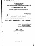 Исследование процессов управления на уровне субъекта федерации и районов нового освоения - тема диссертации по экономике, скачайте бесплатно в экономической библиотеке