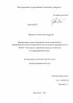 Формирование стратегий развития сельскохозяйственного предпринимательства на основе личностного потенциала предпринимателя - тема диссертации по экономике, скачайте бесплатно в экономической библиотеке