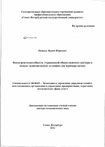 Конкурентоспособность учреждений общественного сектора в новых экономических условиях (на примере вузов) - тема диссертации по экономике, скачайте бесплатно в экономической библиотеке