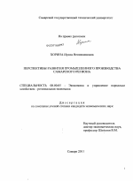 Перспективы развития промышленного производства Самарского региона - тема диссертации по экономике, скачайте бесплатно в экономической библиотеке