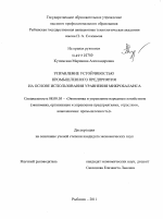 Управление устойчивостью промышленного предприятия на основе использования уравнения микробаланса - тема диссертации по экономике, скачайте бесплатно в экономической библиотеке