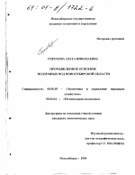 Промышленное освоение подземных вод Новосибирской области - тема диссертации по экономике, скачайте бесплатно в экономической библиотеке