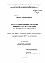 Организационно-экономические условия формирования и функционирования крестьянских (фермерских) хозяйств - тема диссертации по экономике, скачайте бесплатно в экономической библиотеке