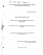 Выбор стратегических приоритетов развития предприятия - тема диссертации по экономике, скачайте бесплатно в экономической библиотеке