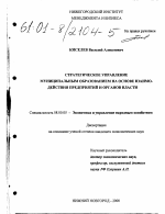 Стратегическое управление муниципальным образованием на основе взаимодействия предприятий и органов власти - тема диссертации по экономике, скачайте бесплатно в экономической библиотеке