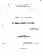 Адаптация торговых организаций к условиям рыночных отношений - тема диссертации по экономике, скачайте бесплатно в экономической библиотеке