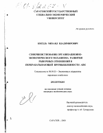 Совершенствование организационно-экономического механизма развития рыночных отношений в перерабатывающей промышленности АПК - тема диссертации по экономике, скачайте бесплатно в экономической библиотеке