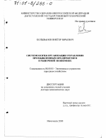 Системология организации управления промышленным предприятием в рыночной экономике - тема диссертации по экономике, скачайте бесплатно в экономической библиотеке