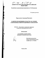 Развитие предпринимательства на основе современных информационных технологий - тема диссертации по экономике, скачайте бесплатно в экономической библиотеке