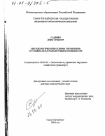 Методологические основы управления грузовым автотранспортным комплексом - тема диссертации по экономике, скачайте бесплатно в экономической библиотеке