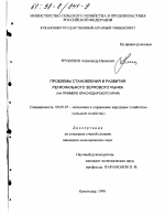 Проблемы становления и развития регионального зернового рынка - тема диссертации по экономике, скачайте бесплатно в экономической библиотеке