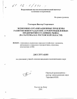Экономико-организационные проблемы развития виноградарских агропромышленных предприятий в условиях рынка - тема диссертации по экономике, скачайте бесплатно в экономической библиотеке