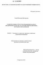 Модернизация инновационных механизмов развития инфраструктуры поддержки малого бизнеса - тема диссертации по экономике, скачайте бесплатно в экономической библиотеке