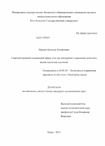 Стратегия развития социальной сферы села как инструмент управления качеством жизни населения в регионе - тема диссертации по экономике, скачайте бесплатно в экономической библиотеке