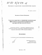 Стратегия маркетинга в повышении экономической эффективности деятельности птицеводческих предприятий Ярославской области - тема диссертации по экономике, скачайте бесплатно в экономической библиотеке