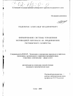 Формирование системы управления мотивацией персонала на предприятиях гостиничного хозяйства - тема диссертации по экономике, скачайте бесплатно в экономической библиотеке